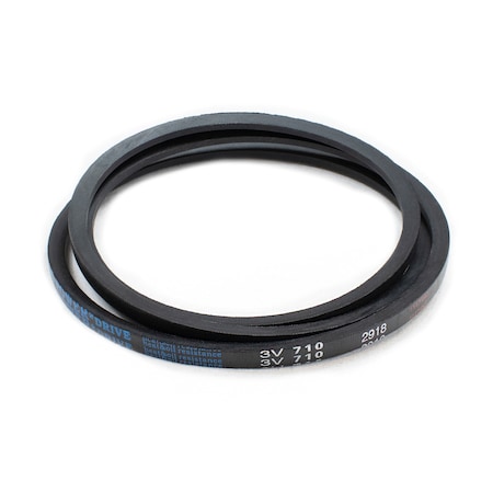 D&D 3V710 Wedge V-Belt, 71 in Outside Length, 3/8 in Top Width, 5/16 in Thickness, 1 Ribs 3V710